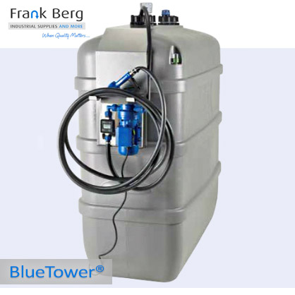 Professioneel tank systeem voor AdBlue met een opslag capaciteit van 1500 liter AdBlue.